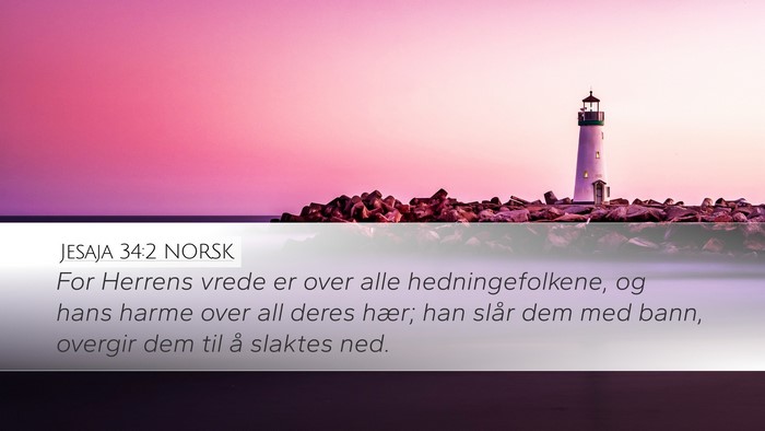 Jesaja 34:2 NORSK Bible Verse Image