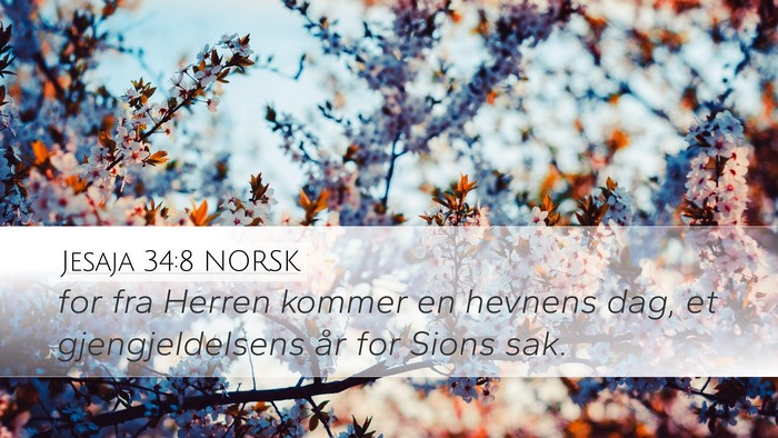 Jesaja 34:8 NORSK Bible Verse Image