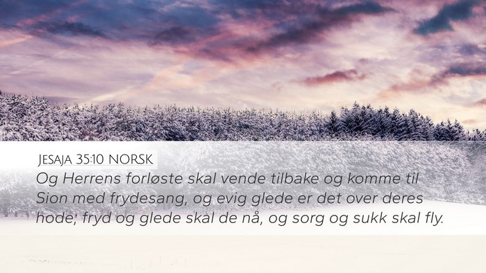 Jesaja 35:10 NORSK Bible Verse Image
