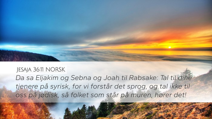 Jesaja 36:11 NORSK Bible Verse Image