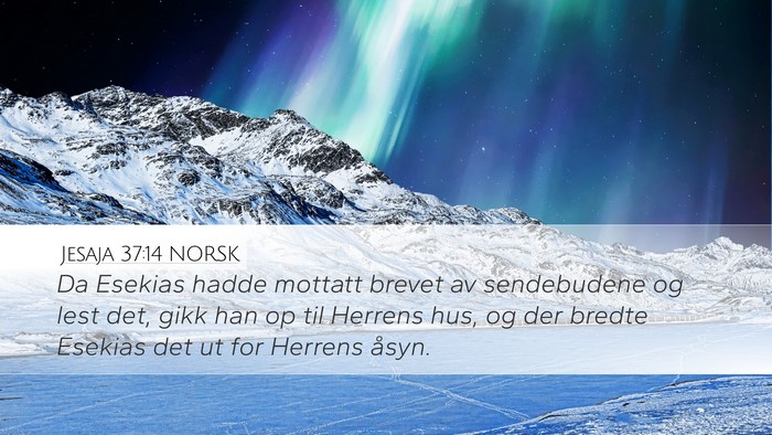 Jesaja 37:14 NORSK Bible Verse Image