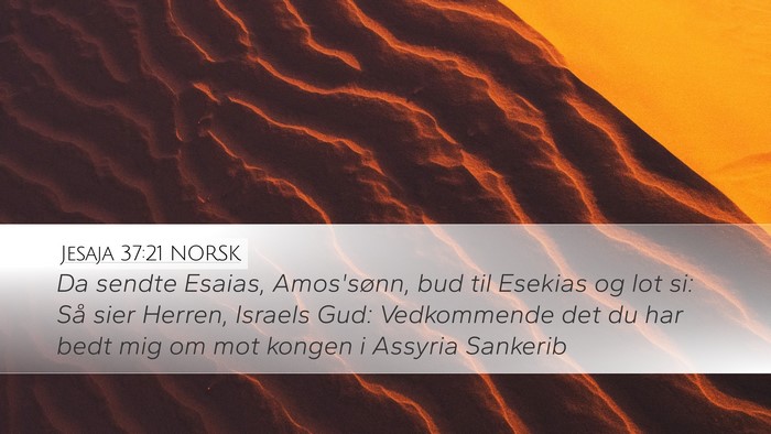 Jesaja 37:21 NORSK Bible Verse Image