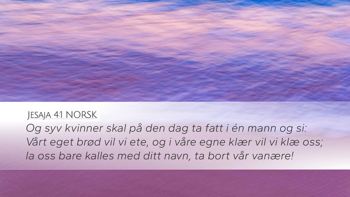 Jesaja 4:1 NORSK Bible Verse Image