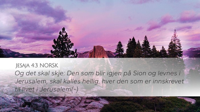 Jesaja 4:3 NORSK Bible Verse Image