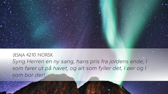 Jesaja 42:10 NORSK Bible Verse Image