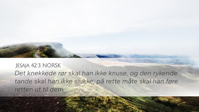Jesaja 42:3 NORSK Bible Verse Image