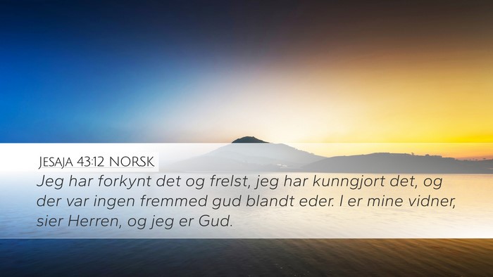 Jesaja 43:12 NORSK Bible Verse Image