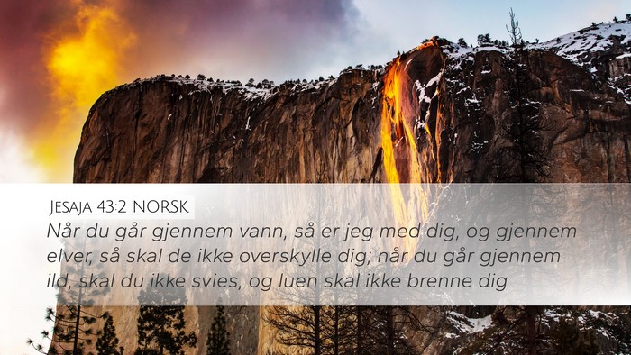 Jesaja 43:2 NORSK Bible Verse Image