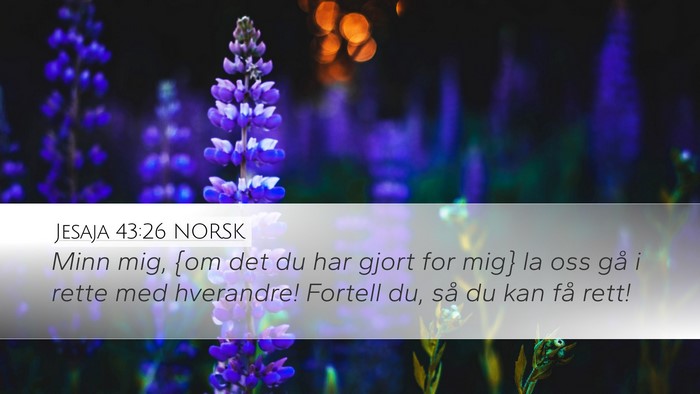 Jesaja 43:26 NORSK Bible Verse Image