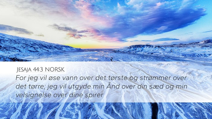 Jesaja 44:3 NORSK Bible Verse Image