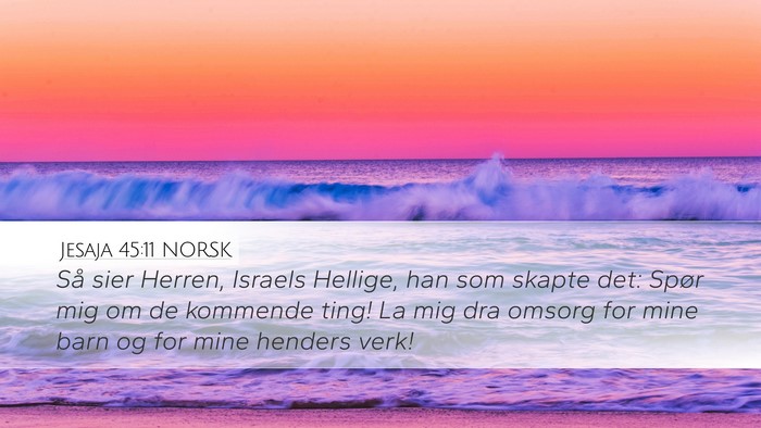 Jesaja 45:11 NORSK Bible Verse Image