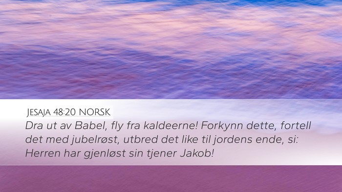 Jesaja 48:20 NORSK Bible Verse Image