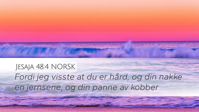 Jesaja 48:4 NORSK Bible Verse Image
