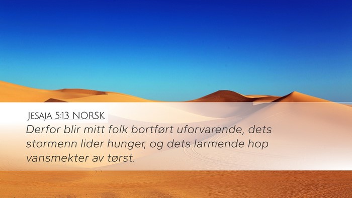 Jesaja 5:13 NORSK Bible Verse Image