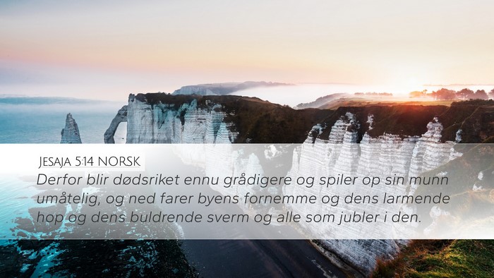 Jesaja 5:14 NORSK Bible Verse Image