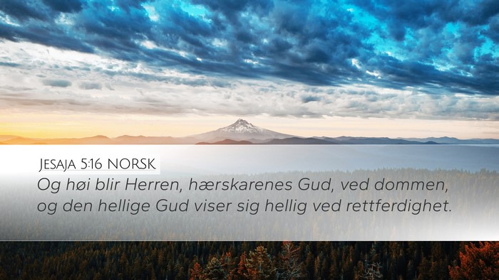 Jesaja 5:16 NORSK Bible Verse Image