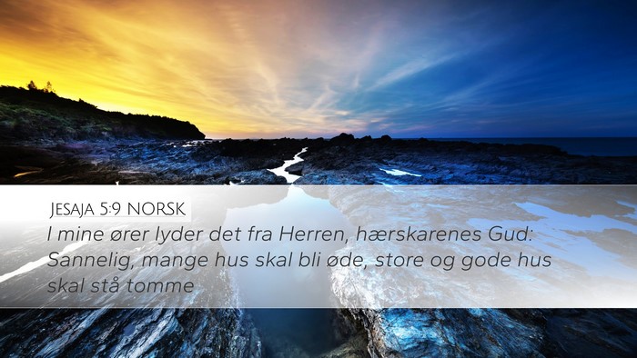Jesaja 5:9 NORSK Bible Verse Image