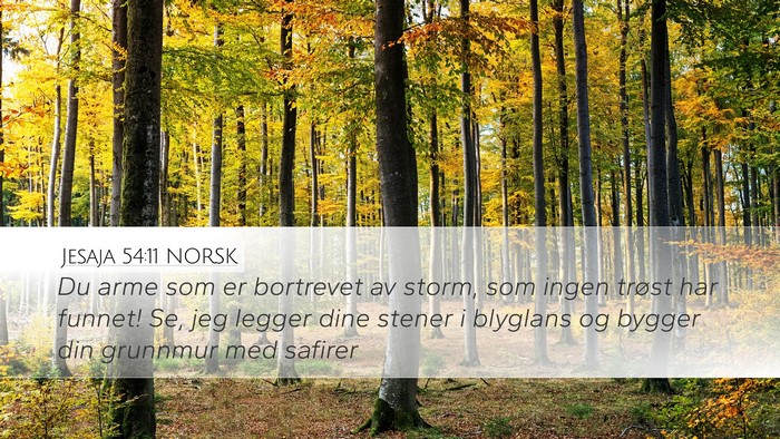 Jesaja 54:11 NORSK Bible Verse Image