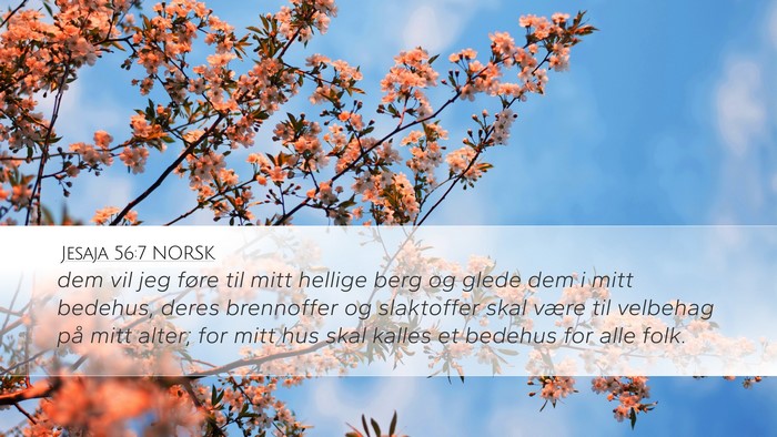 Jesaja 56:7 NORSK Bible Verse Image