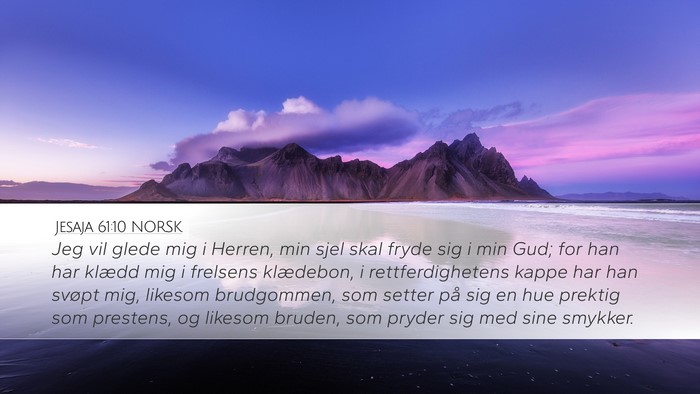 Jesaja 61:10 NORSK Bible Verse Image