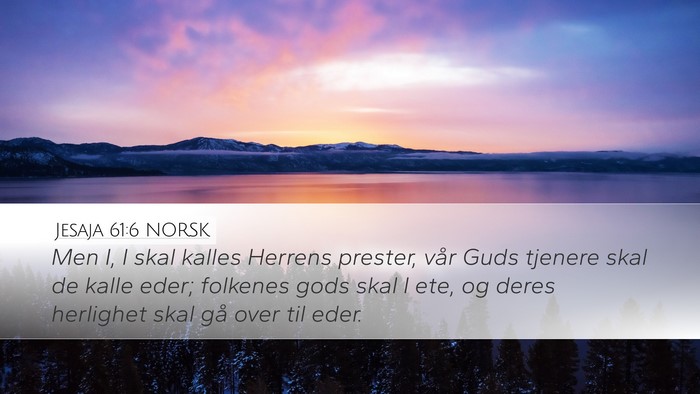 Jesaja 61:6 NORSK Bible Verse Image