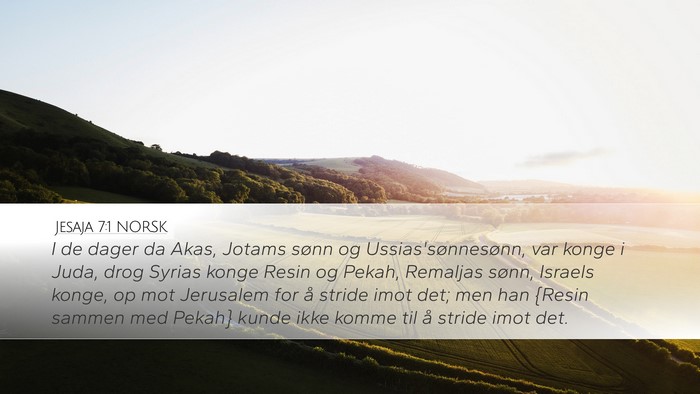 Jesaja 7:1 NORSK Bible Verse Image
