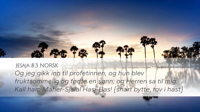 Jesaja 8:3 NORSK Bible Verse Image