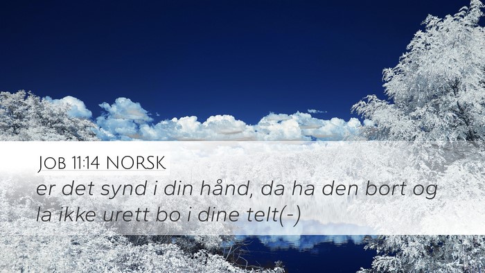 Job 11:14 NORSK Bible Verse Image