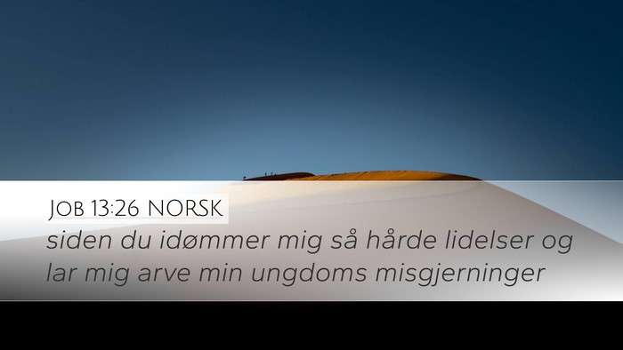 Job 13:26 NORSK Bible Verse Image