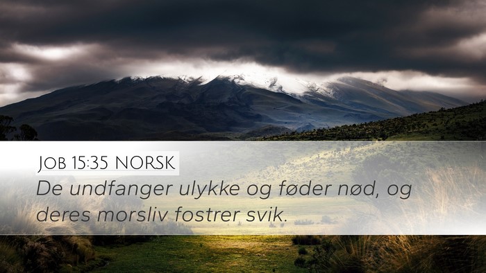 Job 15:35 NORSK Bible Verse Image