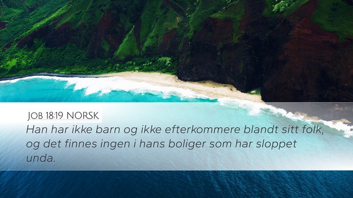 Job 18:19 NORSK Bible Verse Image