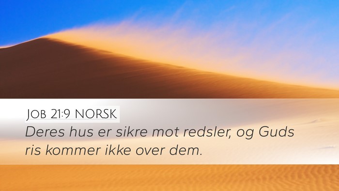 Job 21:9 NORSK Bible Verse Image