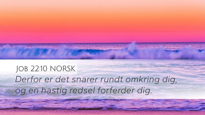 Job 22:10 NORSK Bible Verse Image