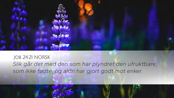 Job 24:21 NORSK Bible Verse Image