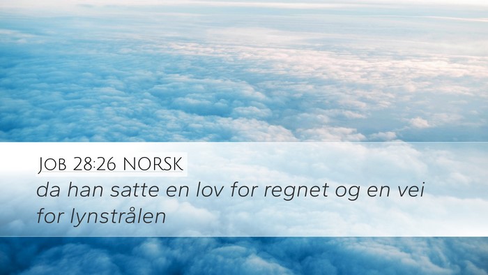 Job 28:26 NORSK Bible Verse Image