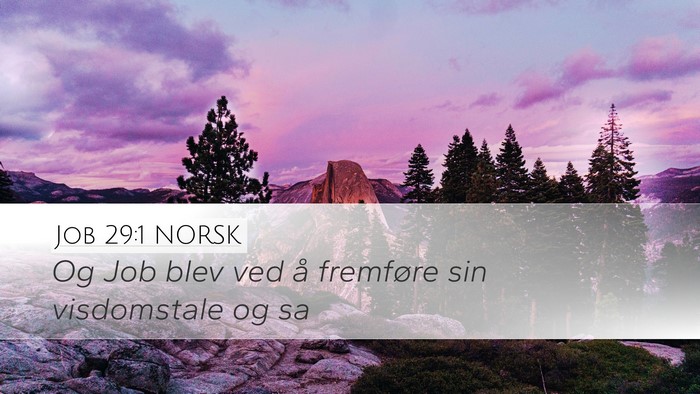 Job 29:1 NORSK Desktop Wallpaper - Og Job blev ved å fremføre sin visdomstale og - Desktop Bible Verse Wallpaper