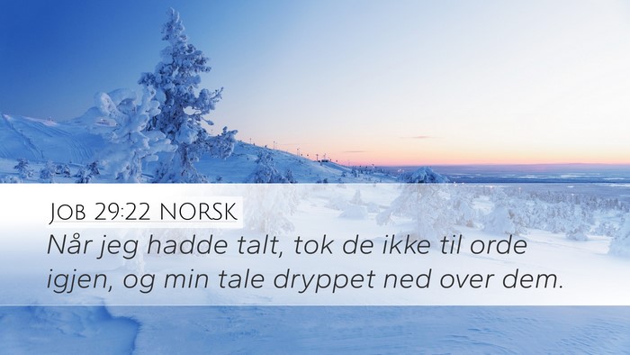 Job 29:22 NORSK Bible Verse Image