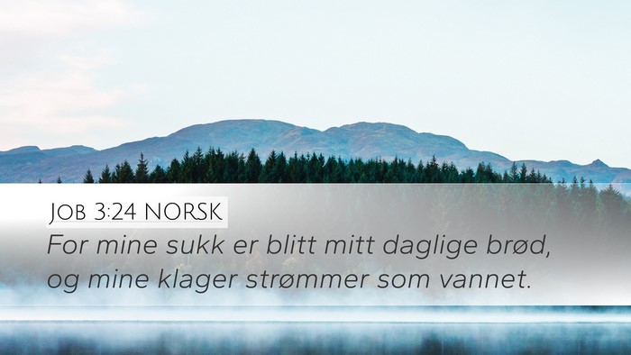 Job 3:24 NORSK Bible Verse Image