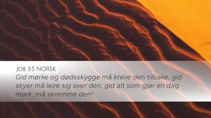 Job 3:5 NORSK Bible Verse Image