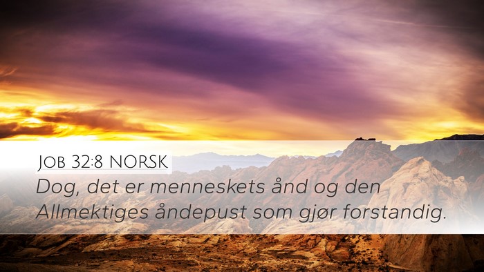 Job 32:8 NORSK Bible Verse Image
