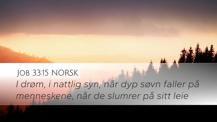 Job 33:15 NORSK Bible Verse Image