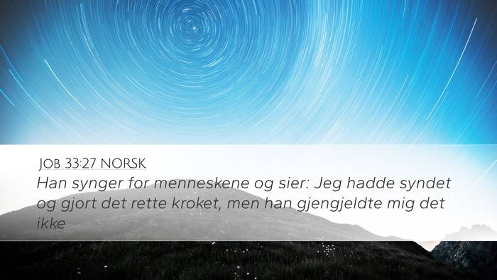 Job 33:27 NORSK Bible Verse Image