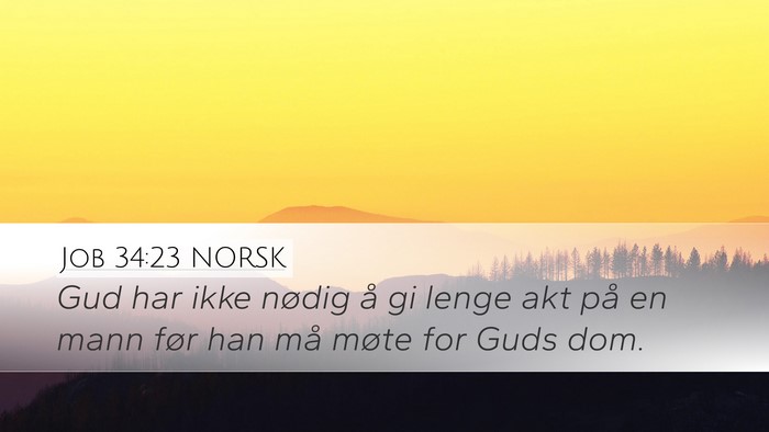 Job 34:23 NORSK Bible Verse Image
