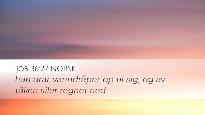 Job 36:27 NORSK Bible Verse Image
