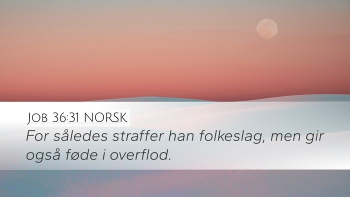 Job 36:31 NORSK Bible Verse Image
