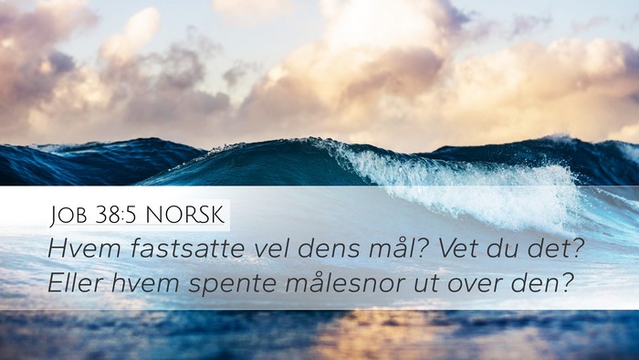 Job 38:5 NORSK Bible Verse Image