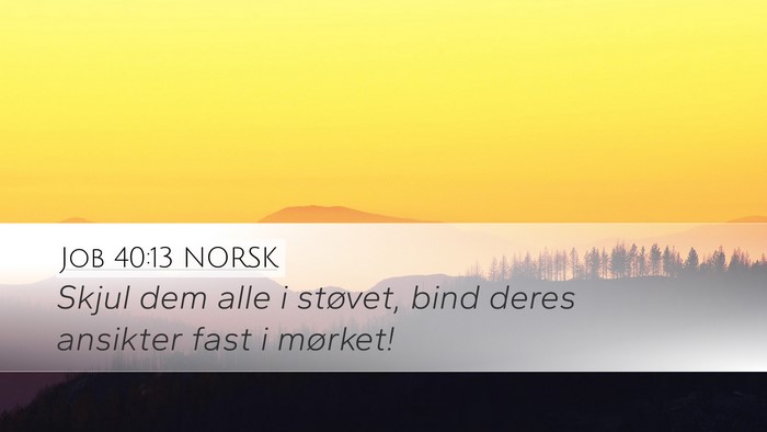 Job 40:13 NORSK Bible Verse Image