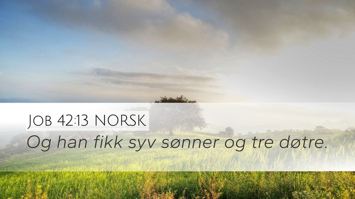 Job 42:13 NORSK Bible Verse Image