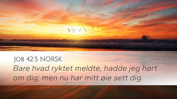 Job 42:5 NORSK Bible Verse Image