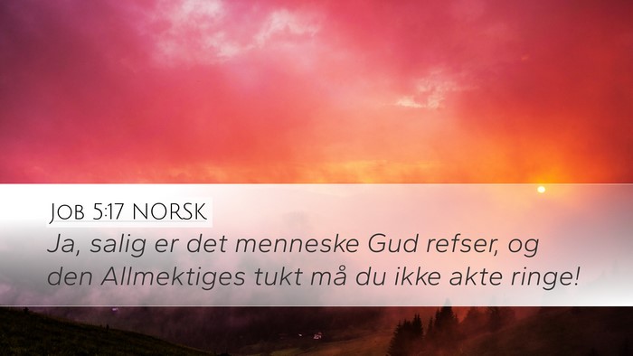 Job 5:17 NORSK Bible Verse Image